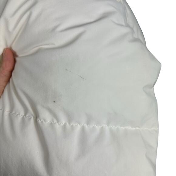 NAP LOUNGEWEAR Short Puffer Coat White Down Jacket Women's Size Large Oversize - Picture 3 of 10